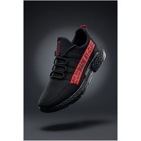 Riccon 0012SANTO Siyah Kırmızı Erkek Sneaker