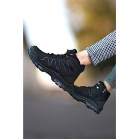 Riccon Siyah Içi Kürklü Fermuarlı Erkek Bot