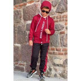Riccotarz Today's Mood Bordo Erkek Çocuk Eşofman Takım