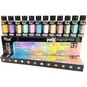 Rich 06011409 Master Mix Pastel Renk Set 12'li Akrilik Boya