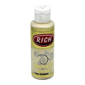 Rich 0734 120 CC Metalik Krem Akrilik Boya