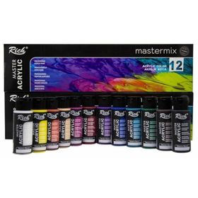 Rich 11409 12'li Master Mix Pastel Renkler Akrilik Set