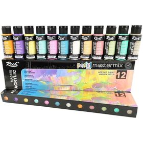 Rich 11409 12'li Master Mix Pastel Renkler Akrilik Set