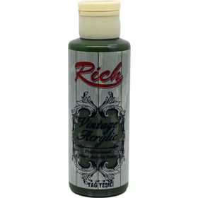Rich 1216 Yağ Yeşili 130 cc Vintage Mat Akrilik Boya