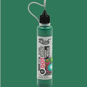 Rich 15129 Dot Paint Titanium Metalik Yeşil Boncuk Boya