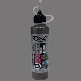 Rich 15132 Dot Paint Titanium Metalik Taş Gri Boncuk Boya