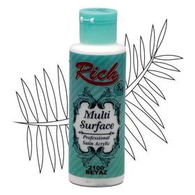 Rich 2100 130 ml Beyaz Multi Akrilik Boya
