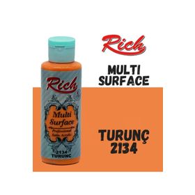 Rich 2134 120 cc Turunç Multi Surface Akrilik Boya
