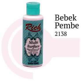 Rich 2138 Bebek Pembe 120 cc Multi Surface Akrilik Boya