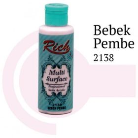 Rich 2138 Bebek Pembe 120 cc Multi Surface Akrilik Boya