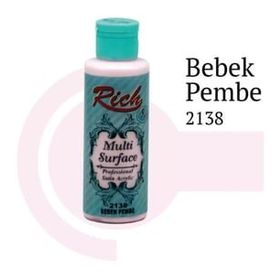 Rich 2138 Bebek Pembe 120 cc Multi Surface Akrilik Boya
