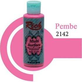 Rich 2142 120 cc Pembe Multi Surface Akrilik Boya