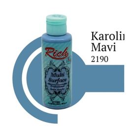 Rich 2190 Karolina Mavi 120 cc Multi Surface Akrilik Boya