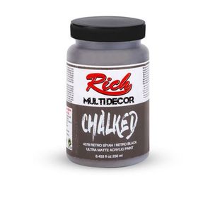 Rich 250 cc Retro Siyahı Multi Decor Chalked Hobi Boyası