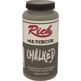 Rich 4578 Retro Siyah 500 ml Multi Decor Chalked Akrilik Boya
