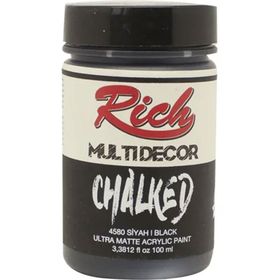 Rich 4580 Siyah 100 ml Multi Decor Chalked Akrilik Boya