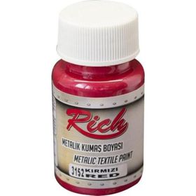 Rich 50 cc Metalik 3152 Kırmızı Kumaş Boyası