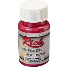 Rich 50 cc Metalik 3152 Kırmızı Kumaş Boyası