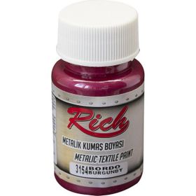Rich 50 cc Metalik Bordo 3154 Kumaş Boyası