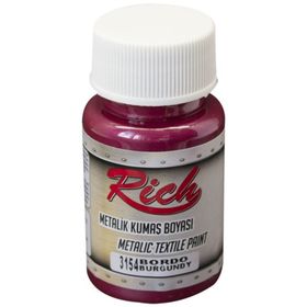 Rich 50 cc Metalik Bordo 3154 Kumaş Boyası