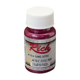 Rich 50 cc Metalik Bordo 3154 Kumaş Boyası