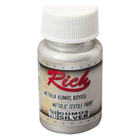 Rich 50 cc Metalik Gümüş 3118 Kumaş Boyası