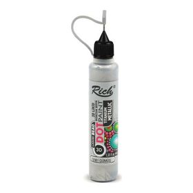 Rich 5795181 3D Dot Paint Metalik Likit 40 cc 12081 Gümüş Boncuk Boya