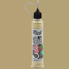 Rich 5795185 3D Dot Paint Metalik Likit 40 cc 12080 Soft Altın Boncuk Boya