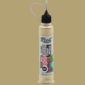 Rich 5795185 3D Dot Paint Metalik Likit 40 cc 12080 Soft Altın Boncuk Boya