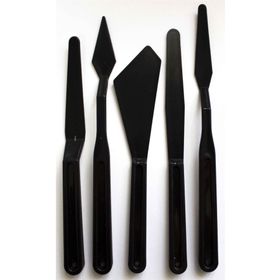 Rich 5'li Set Siyah Plastik Spatül Seti