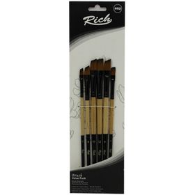 Rich 6'lı Yan Kesik Fırça Seti