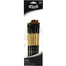 Rich 6'lı Yan Kesik Fırça Seti