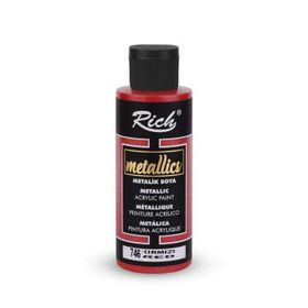 Rich 746 Metalik 120 ml Kırmızı Akrilik Boya