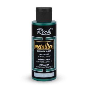 Rich 766 Yaprak Yeşili Metalik Akrilik Boya 120 ml