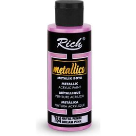 Rich 784 Hayal Pembe Metalik Akrilik Boya 120 ml