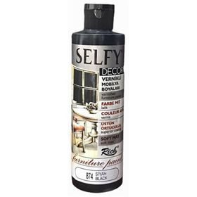 Rich 874 Selfy Decor 240 CC Siyah Akrilik Boya