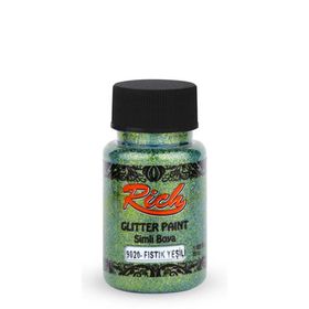 Rich 9020 Fıstık Yeşili 50 cc Paint Simli Glitter Boya