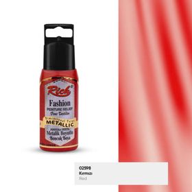 Rich 910 Fashion Metalik Boyutlu 60 cc Kırmızı Boncuk Boya