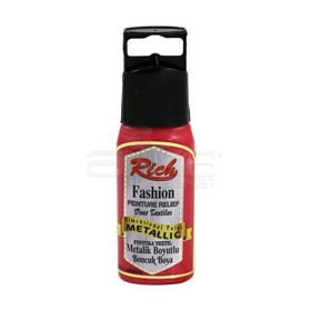 Rich 910 Fashion Metalik Boyutlu 60 cc Kırmızı Boncuk Boya