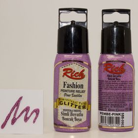 Rich 962 Pembe 60 cc Simli Boyutlu Boncuk Boya