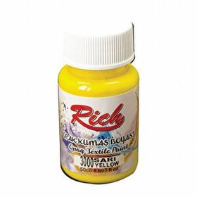 Rich Akrilik Sarı 50 cc Kumaş Boyası