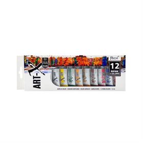 Rich Art-X 12 ml 12 Renk Tüp Akrilik Boya