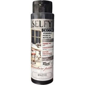 Rich Boya 5874 Siyah 500 cc Selfy Decor Vernikli Mobilya Boyası
