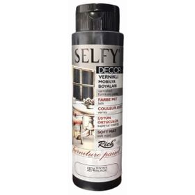 Rich Boya 5874 Siyah 500 cc Selfy Decor Vernikli Mobilya Boyası
