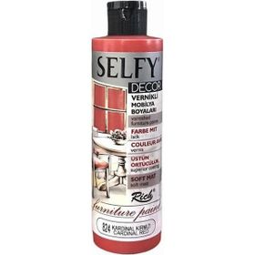 Rich Boya 824 Kardinal Kırmızı 240 cc Selfy Decor Vernikli Mobilya Boyası