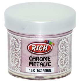 Rich Chrome 1553 Toz Pembe 60 cc Metalik Extra Simli Sedefli Boya