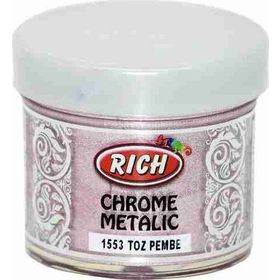 Rich Chrome 1553 Toz Pembe 60 cc Metalik Extra Simli Sedefli Boya