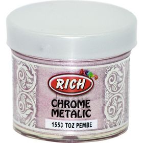 Rich Chrome 1553 Toz Pembe 60 cc Metalik Extra Simli Sedefli Boya