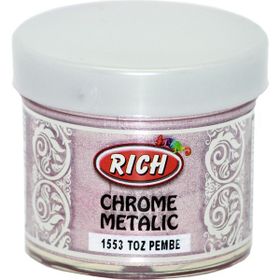 Rich Chrome 1553 Toz Pembe 60 cc Metalik Extra Simli Sedefli Boya