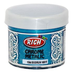 Rich Chrome 1564 Bodrum Mavi 60 cc Metalik Extra Simli Sedefli Boya